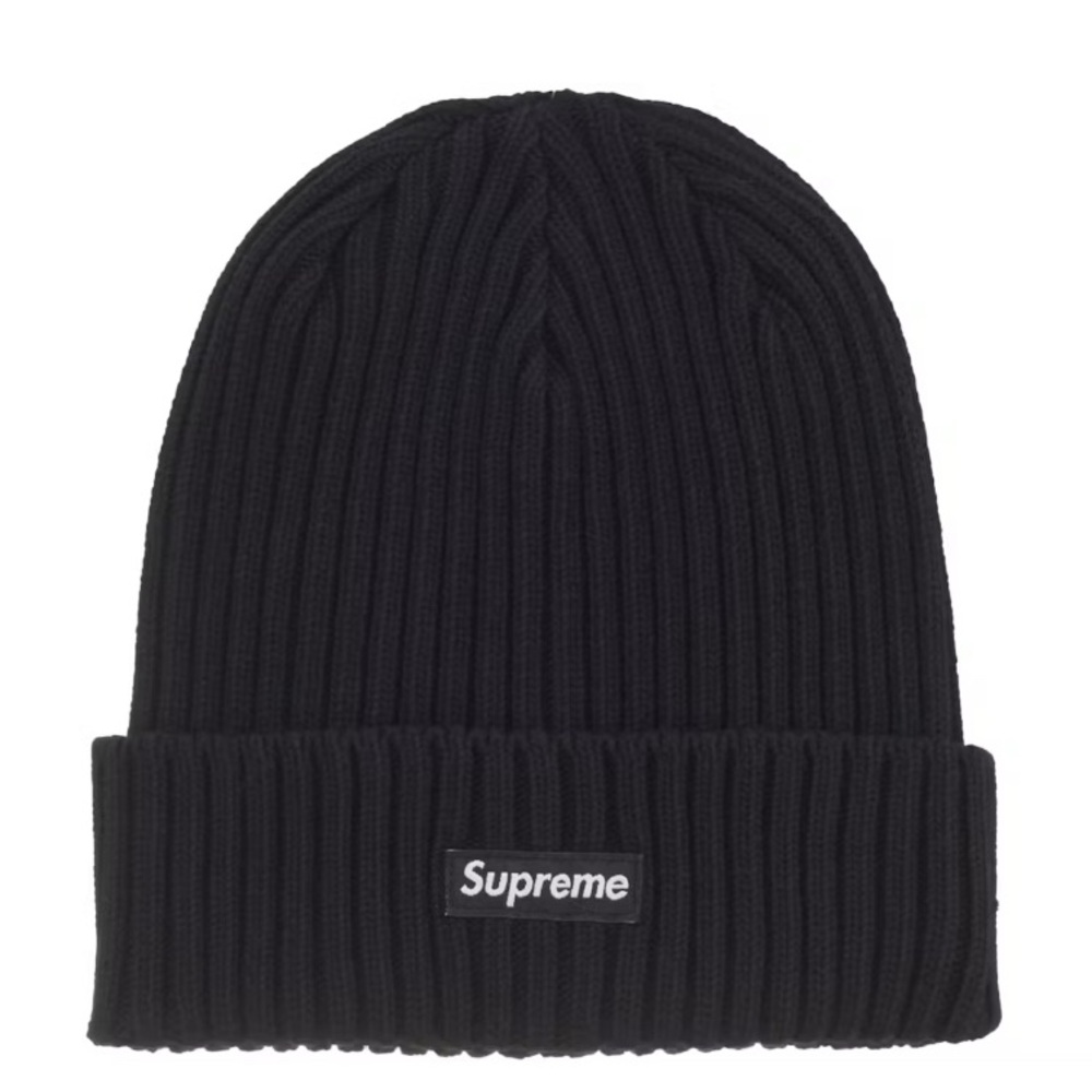 Supreme Black Beanie Overdyed SS25